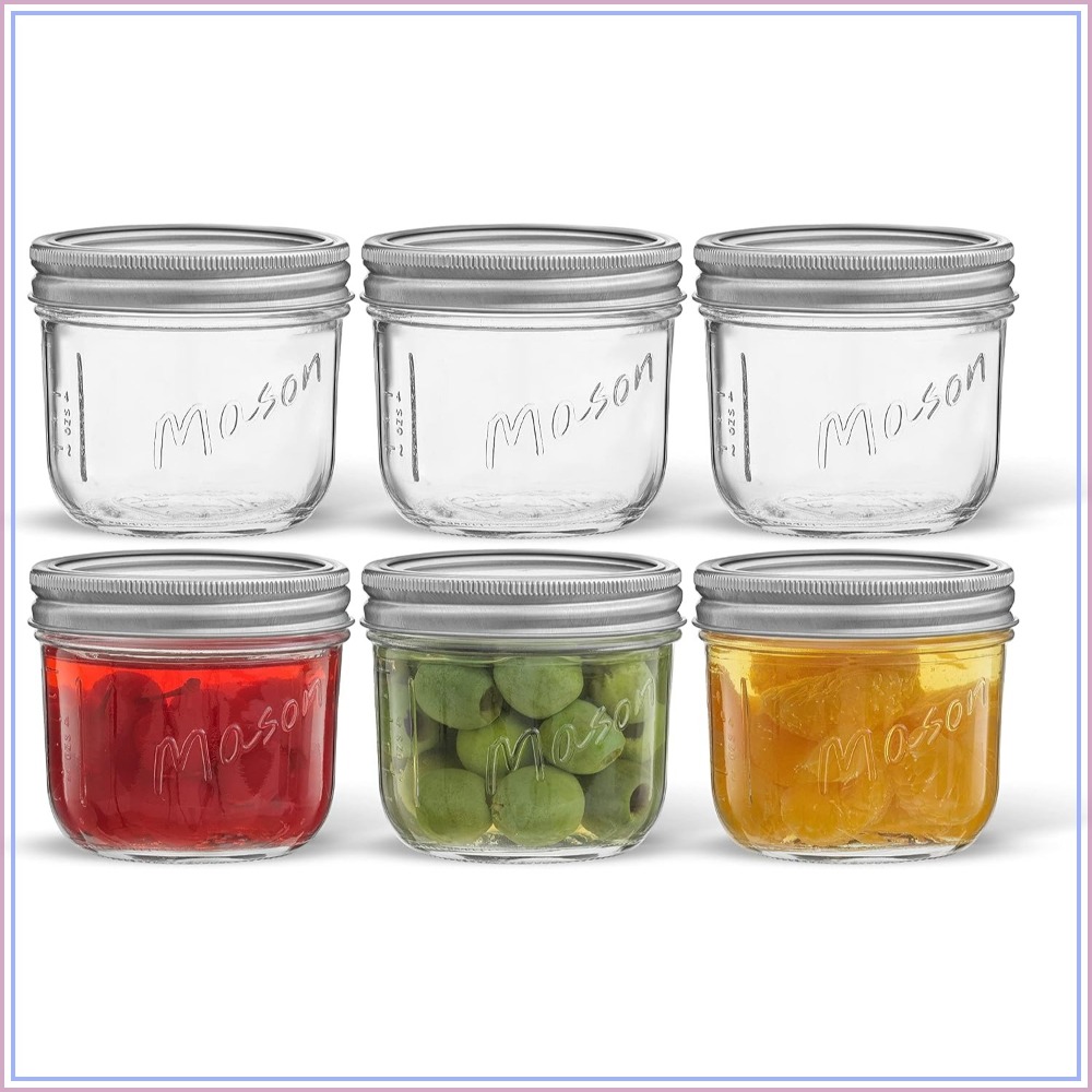 Mason Jar 8Oz - 8 Oz Mason Jars with Lids,
