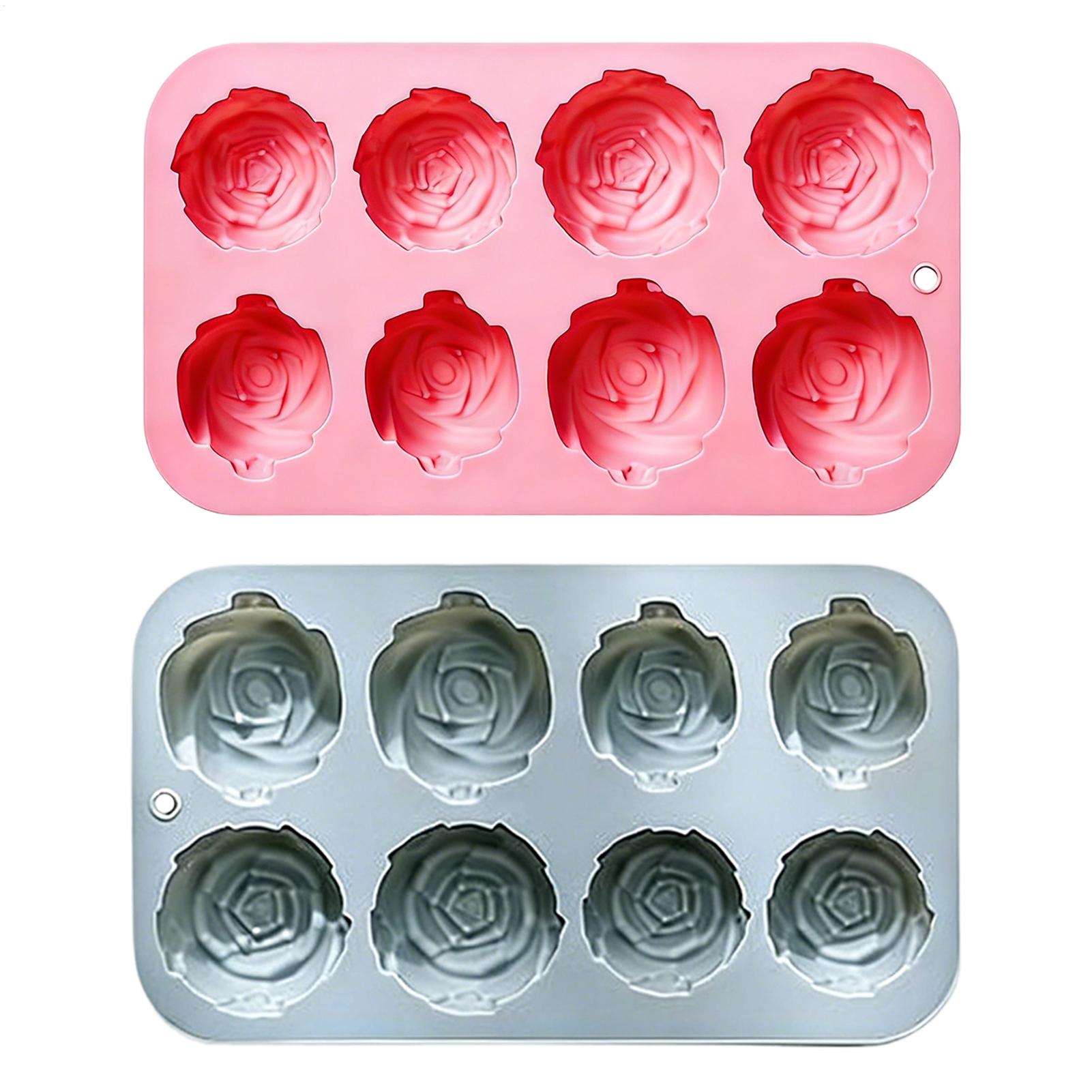 Candle Making Supplies Online - 8 Holes Rose Flower Silicone Molds