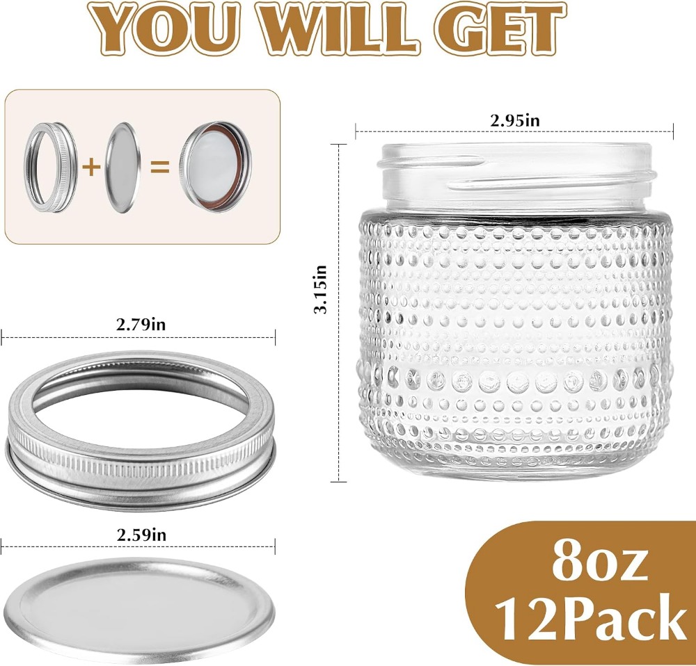 8 oz Mason Jars with Lids 12 P – Mason Jar 8Oz Bewertung und Preis
