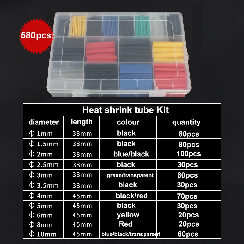 580pcs/Set Waterproof Shrinkag – Shrink Sleeve Pvc Bewertung und Preis