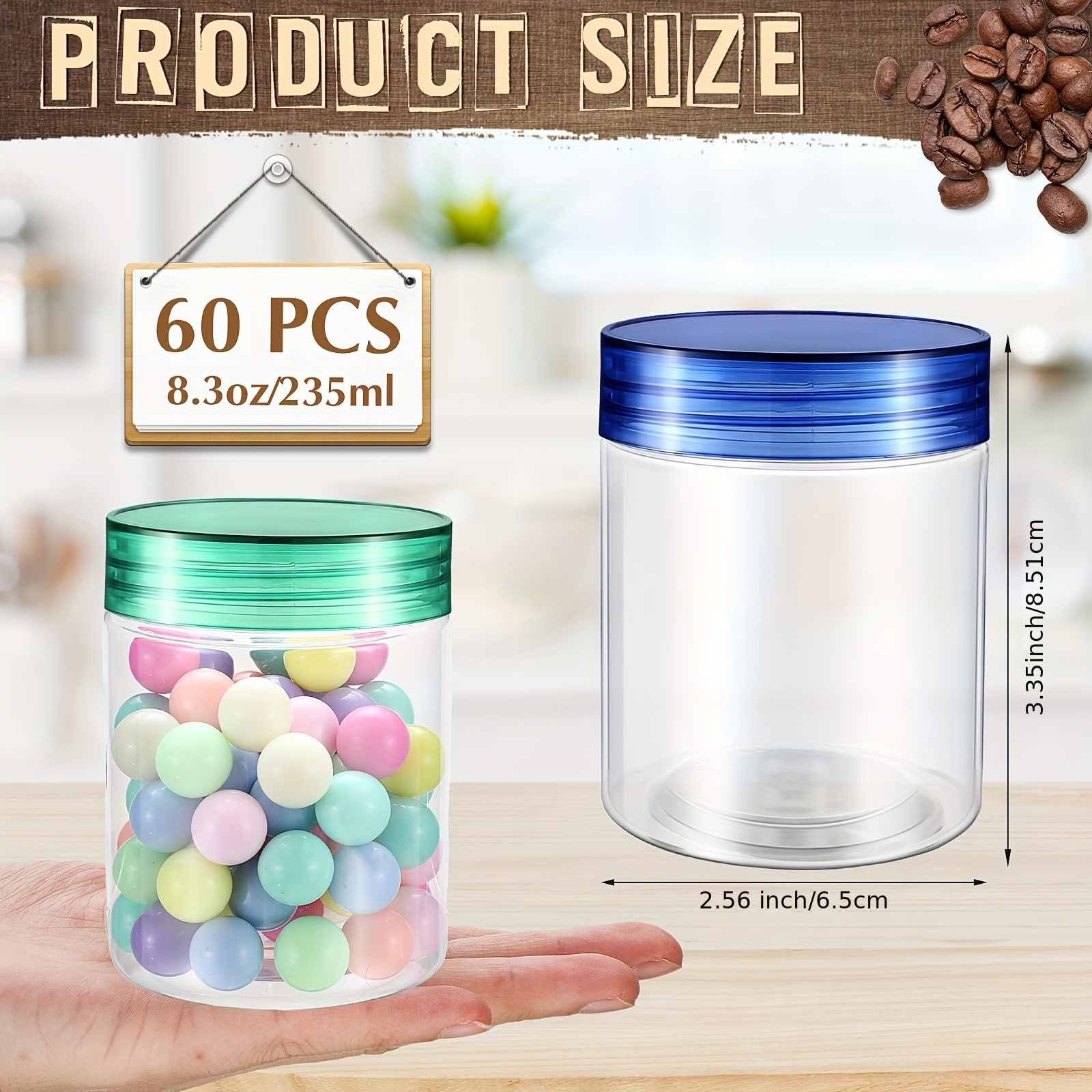 60pcs 8 Oz Plastic Jars With L – Mason Jar 8Oz Bewertung und Preis
