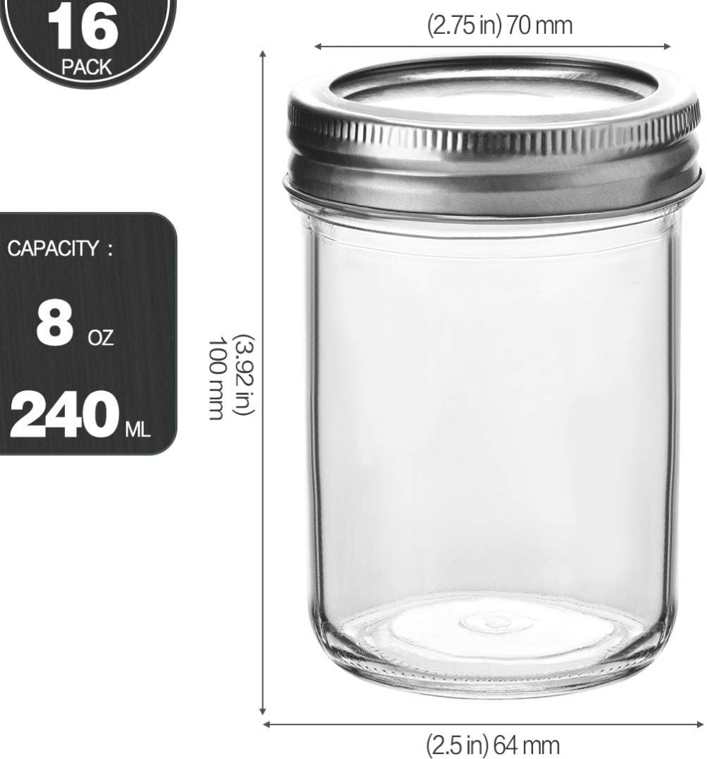 8 oz Mason Jars with Lids, 16  – Mason Jar 8Oz Bewertung und Preis