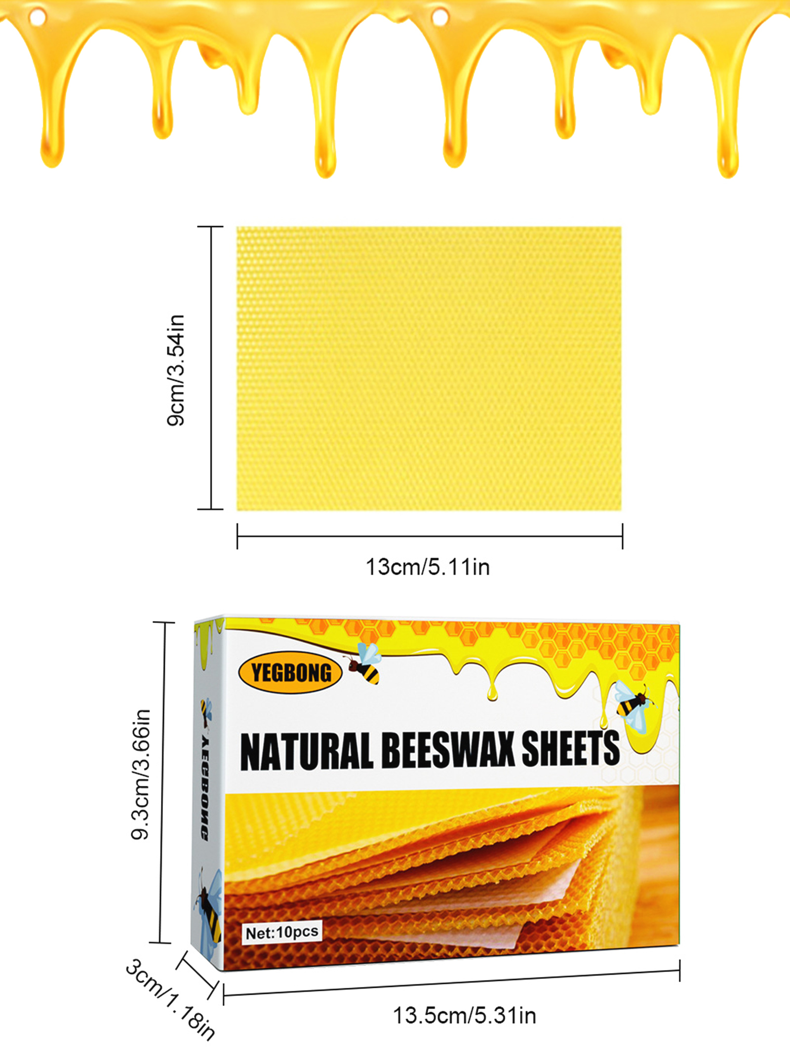 10Pcs Natural Honeycomb Bee Wa – Candle Making Supplies Online Bewertung und Preis