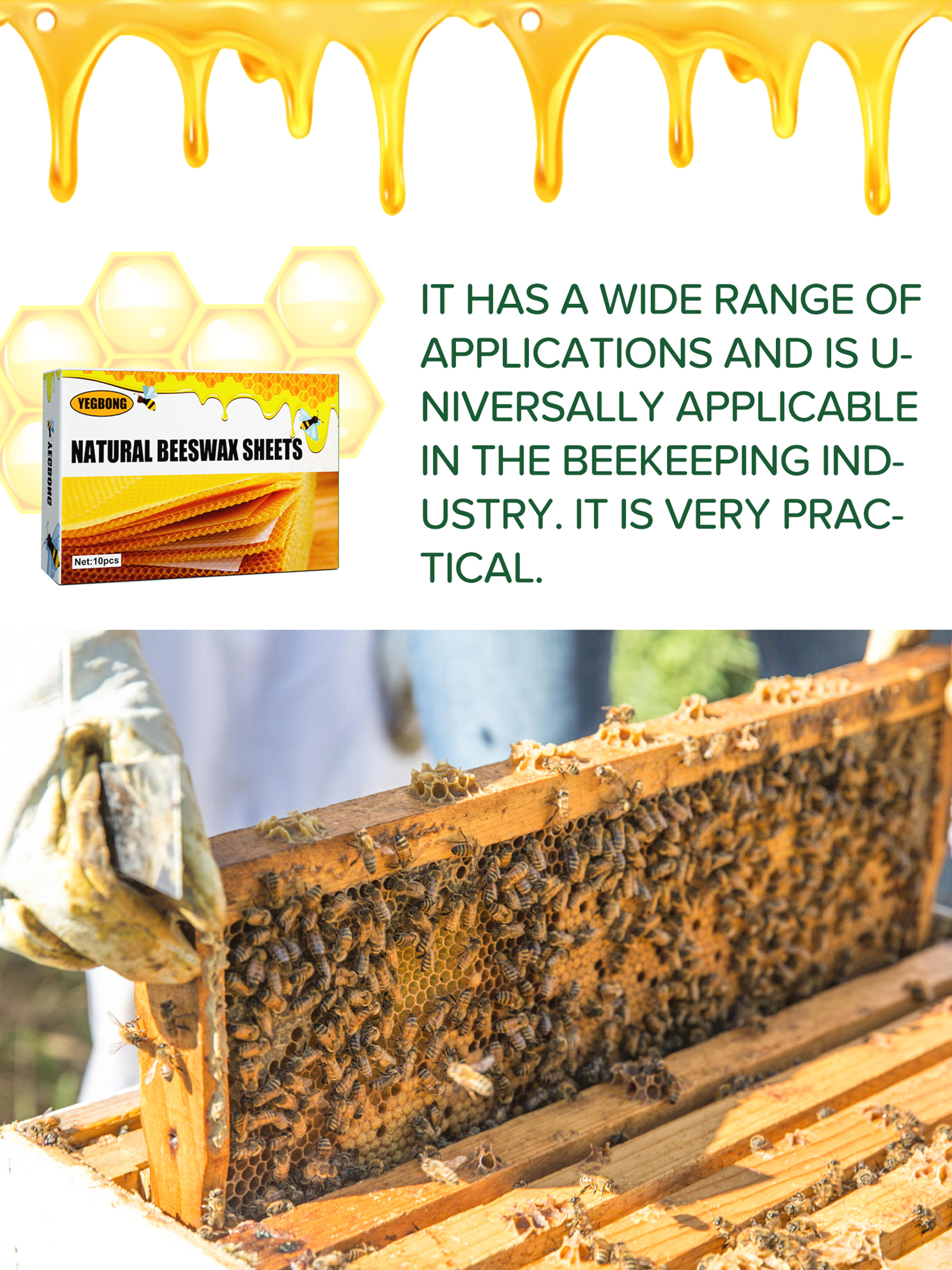 10Pcs Natural Honeycomb Bee Wa – Candle Making Supplies Online Bewertung und Preis
