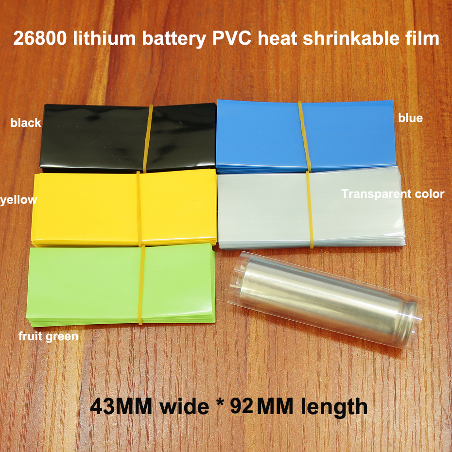 100pcs/lot 26800 lithium batte – Shrink Sleeve Pvc Bewertung und Preis