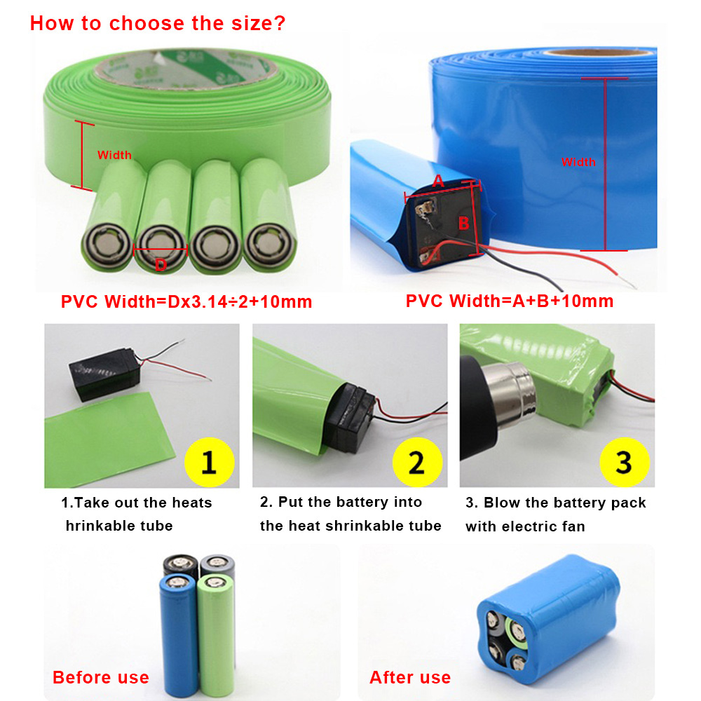 1meter 18650 Lipo Battery PVC  – Shrink Sleeve Pvc Bewertung und Preis