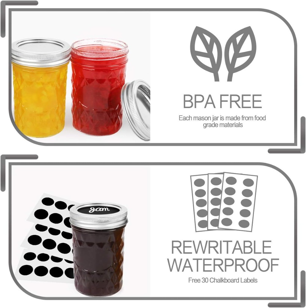 16-Pack 8oz Mason Jars with Re – Mason Jar 8Oz Bewertung und Preis