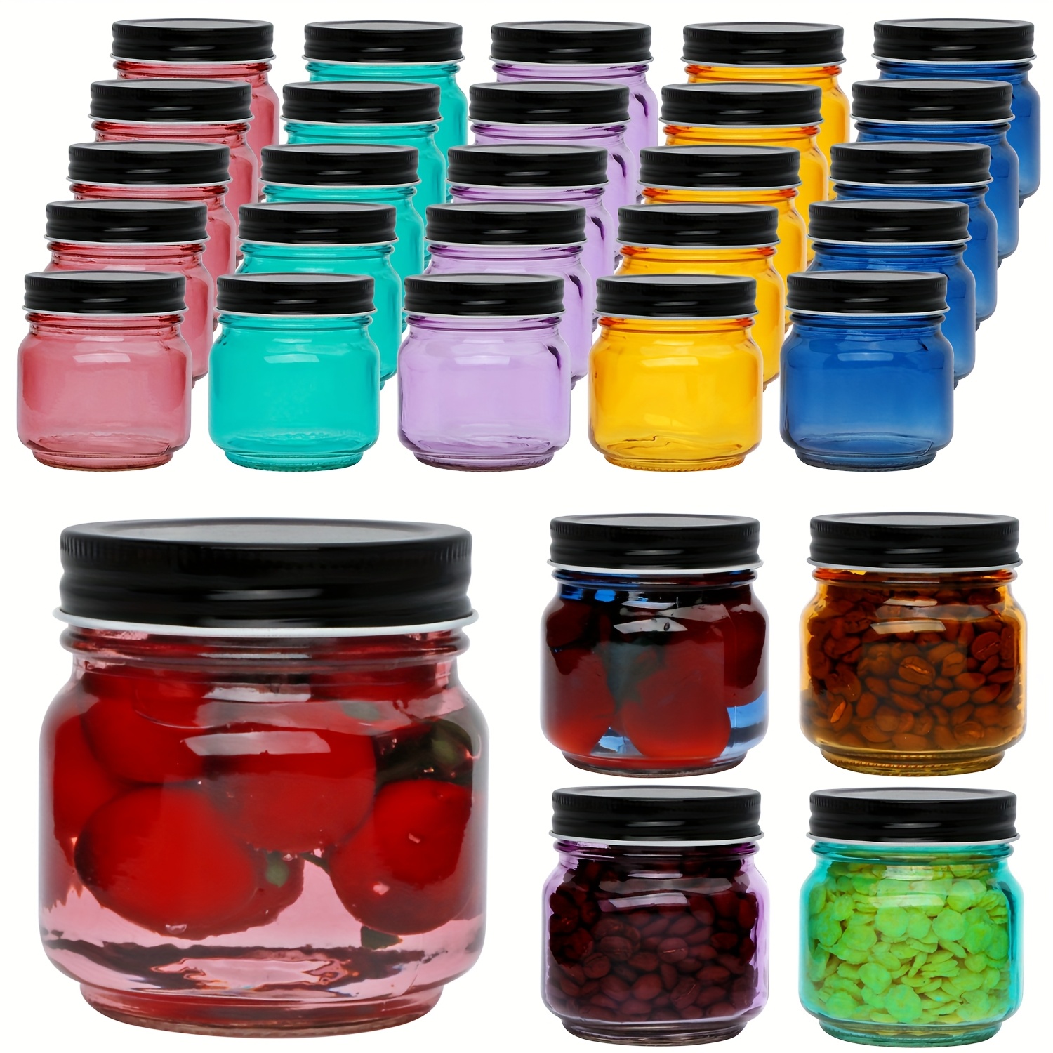 30-Piece Set of 8 oz Mini Colo – Mason Jar 8Oz Bewertung und Preis